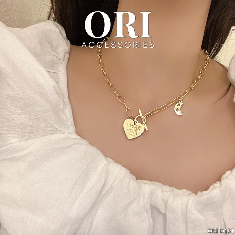 Dây chuyền Choker nữ hình trái tim Carwyn cá tính ORI ACCESSORIES D151