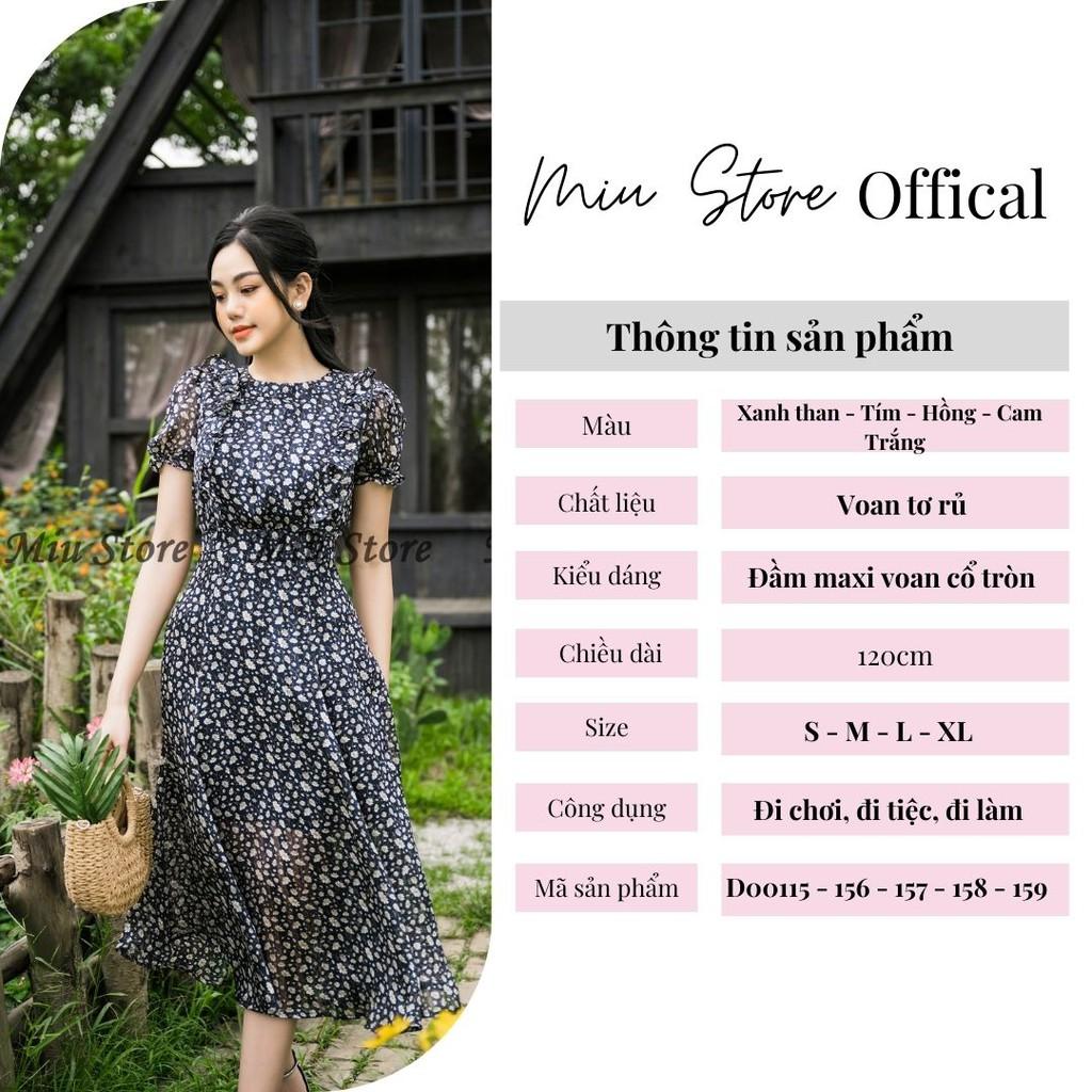Đầm thiết kế dáng xòe ngắn tay hoa nhí 5 màu D00155