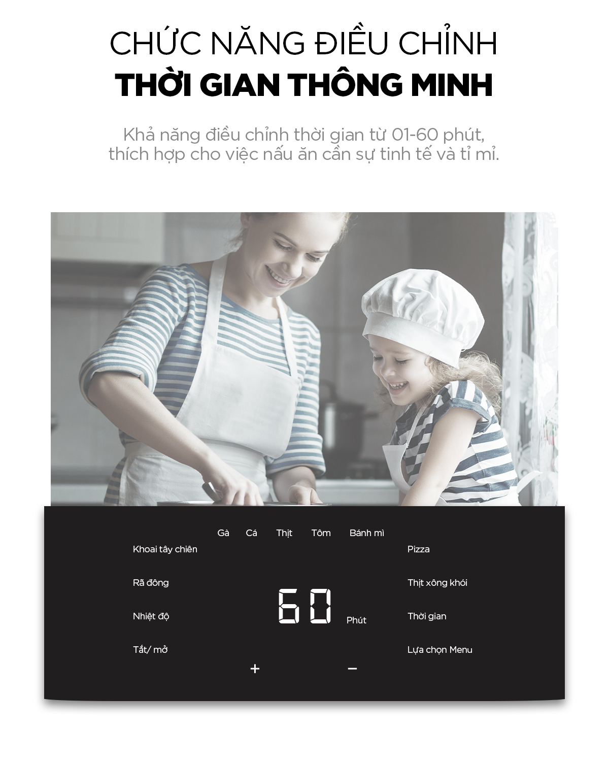 Nồi chiên không dầu Cuckoo CAF-F0410T/BKVNCV Công suất 1350W - Hàng chính hãng