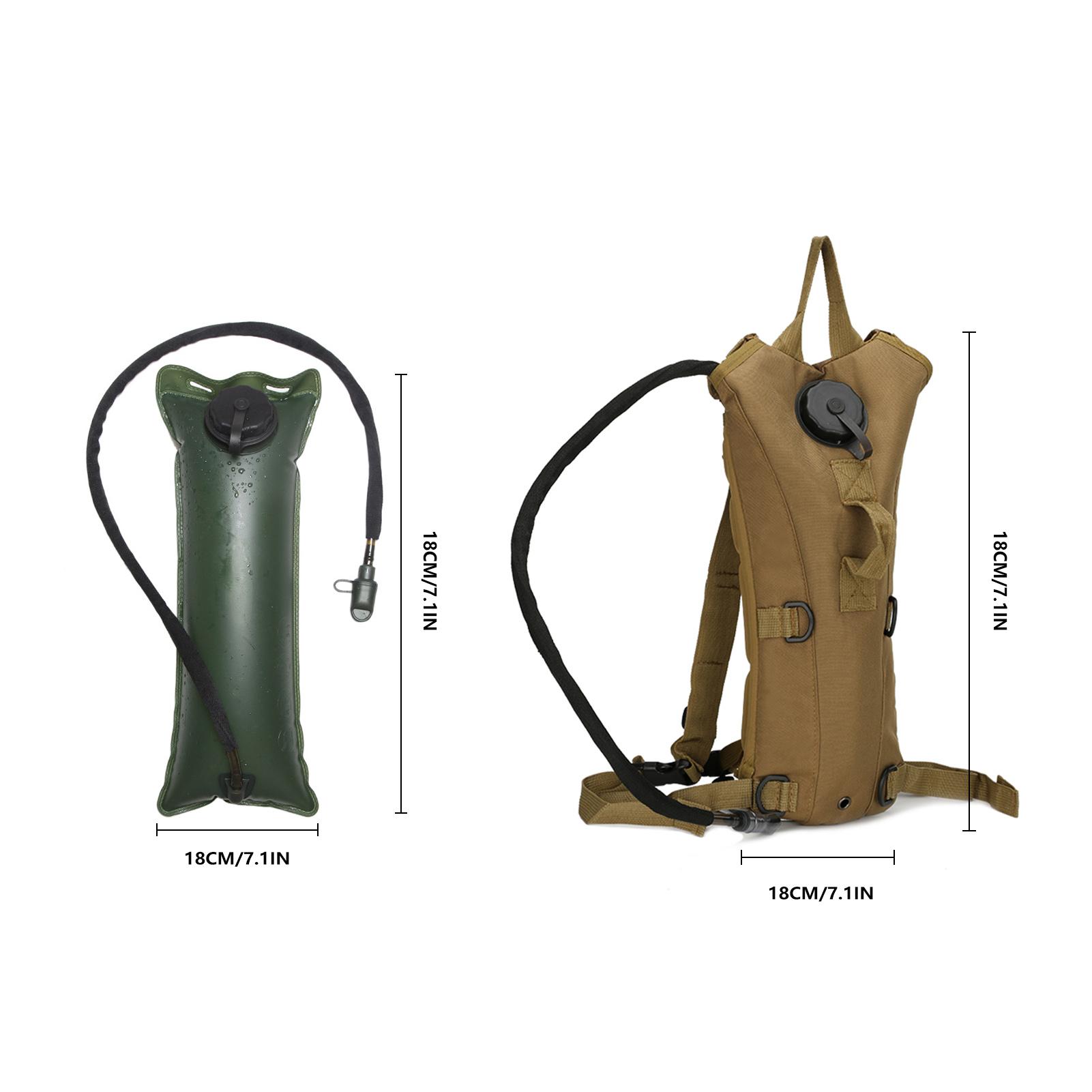 Ba lô hydrat hóa nhẹ chứa bình nước có vòi uống 3L, balo ngụy trang