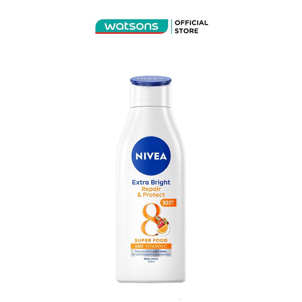 Sữa Dưỡng Thể Nivea SPF30 Dưỡng Trắng Phục Hồi Chống Nắng 200ml