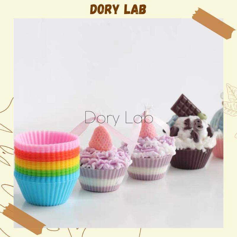 Nến Thơm Cupcake Quả Dâu Tây Handmade Không Khói, Phụ Kiện Decor, Quà Tặng - Dory Lab