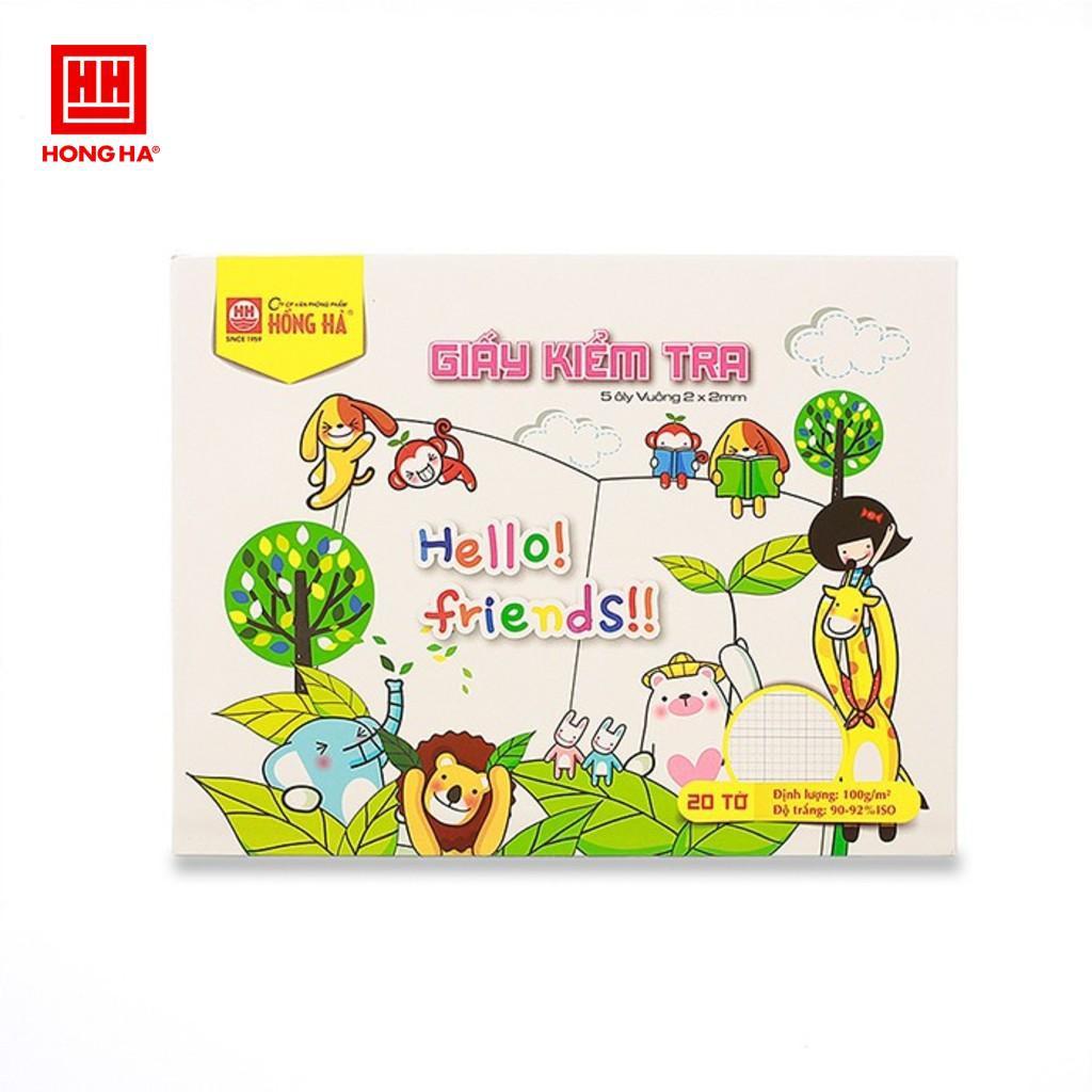 Giấy kiểm tra 5 ô ly Hồng Hà Hello Friend 4935 - Dành cho HS miền Trung-Nam