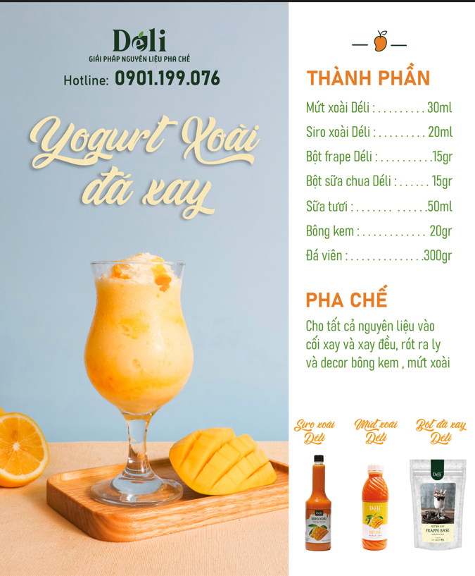 Mứt xoài pha chế Déli - chai 1L