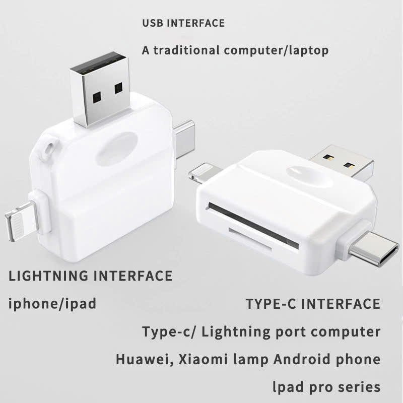 Đầu đọc thẻ nhớ SD, TF chân Type C, USB , IOS - Hàng Nhập Khẩu