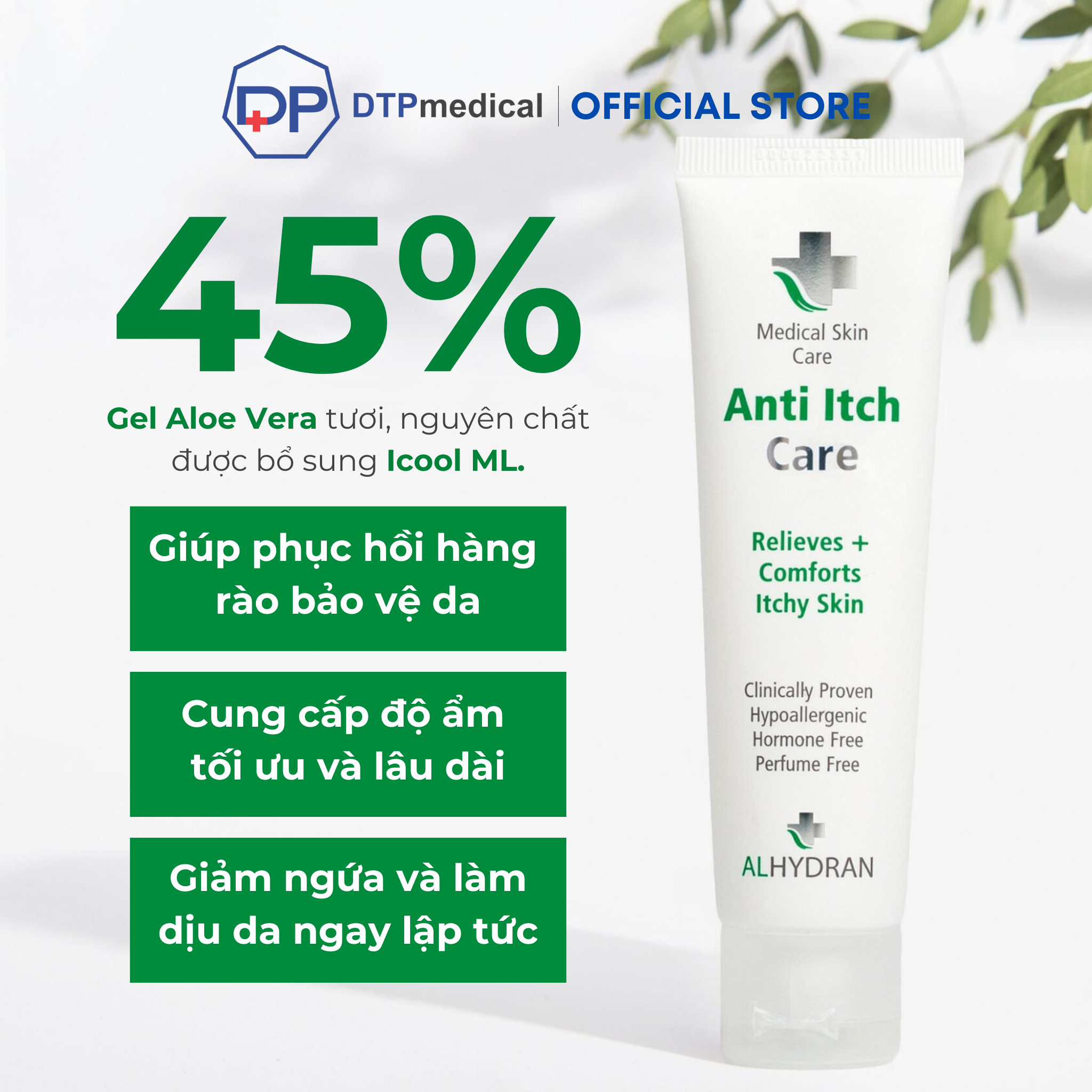 Kem bôi y tế ALHYDRAN Anti Itch Care 59ml chống ngứa, làm mát da, giảm mẩn đỏ và ngứa da