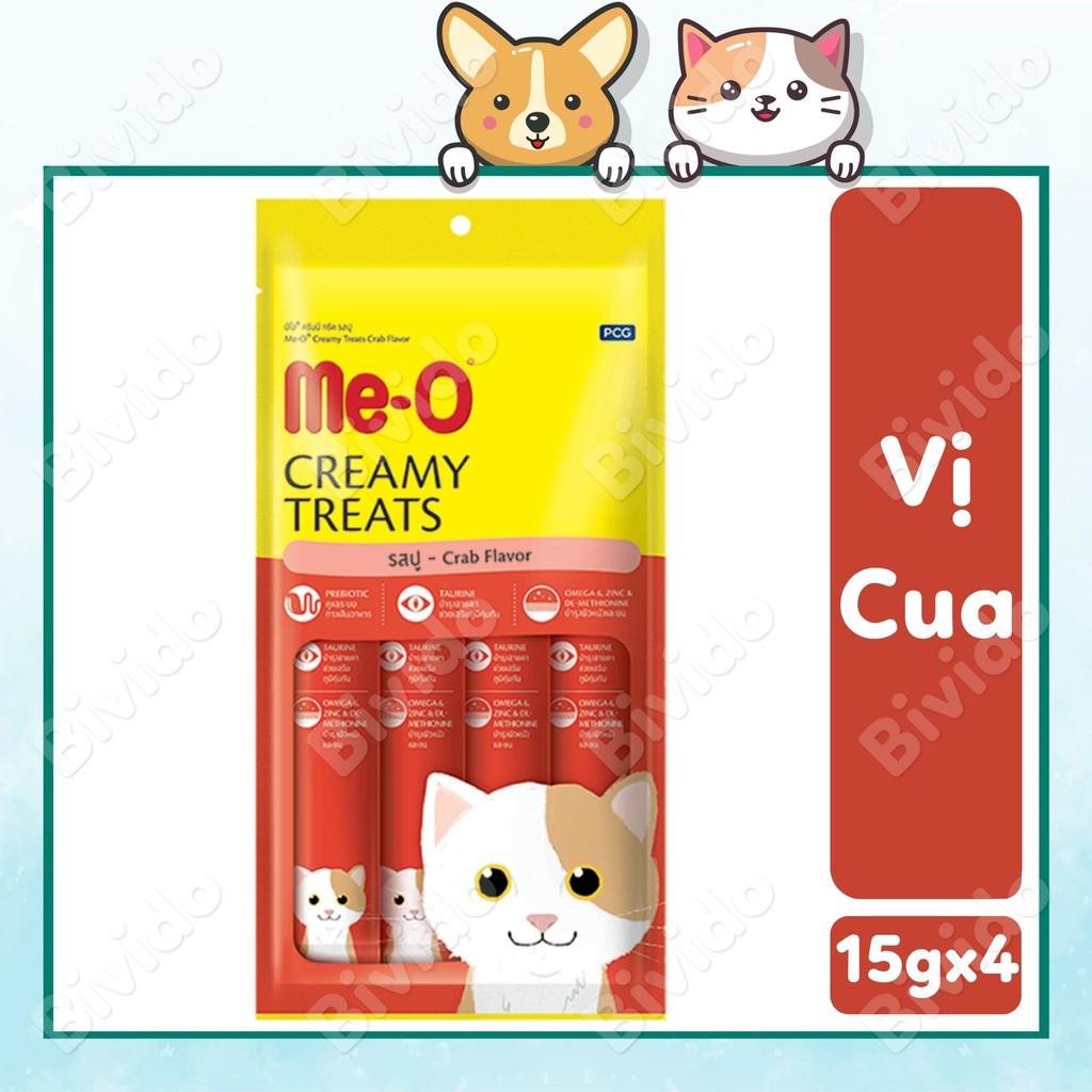 Súp thưởng cho mèo Me-o Creamy Treats mọi lứa tuổi túi 60g (15gx4) - Bivido