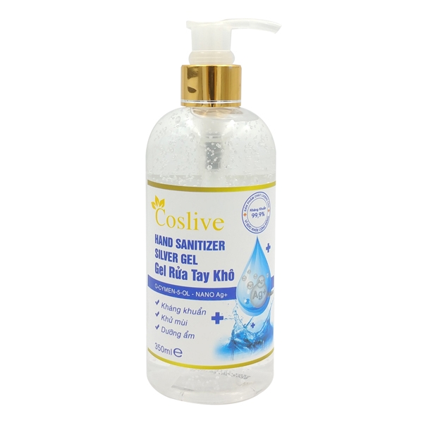 Gel Rửa Tay Khô Hand San Silver Coslive 350ml - Nano