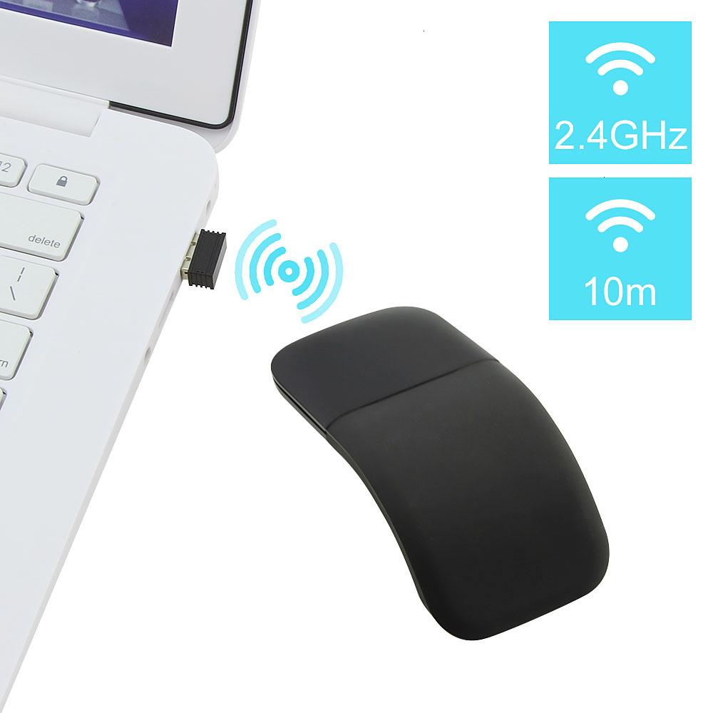 Chuột Máy Tính Không Dây Im Lặng Công Thái USB Mause Hồ Quang Cảm Ứng Có Thể Gập Lại Nhỏ Laser Cầm Tay 3D Chuột 1600 DPI Cho Microsoft Mạc máy Tính