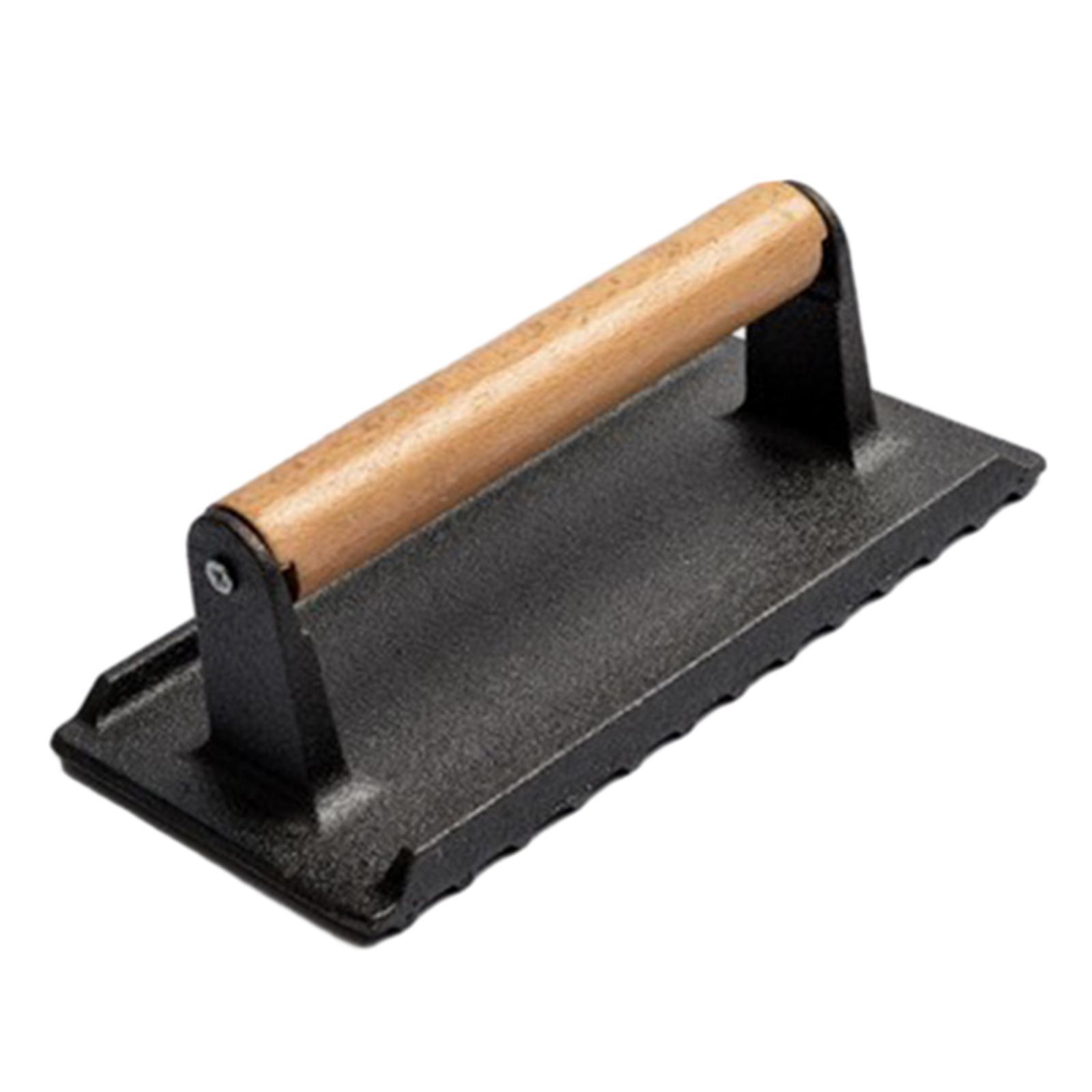 Steak Press Patty Meat Press Tool, Heavy Duty Rectangle Nonstick Barbecue Press Burger Smasher for Griddle