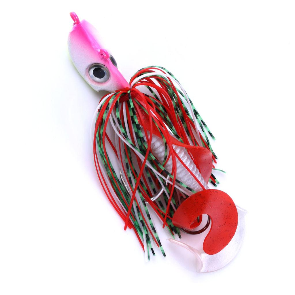 Metal Fishing Lure Jig Head Hard Bait Sea Fishing Silicone Lures 20g