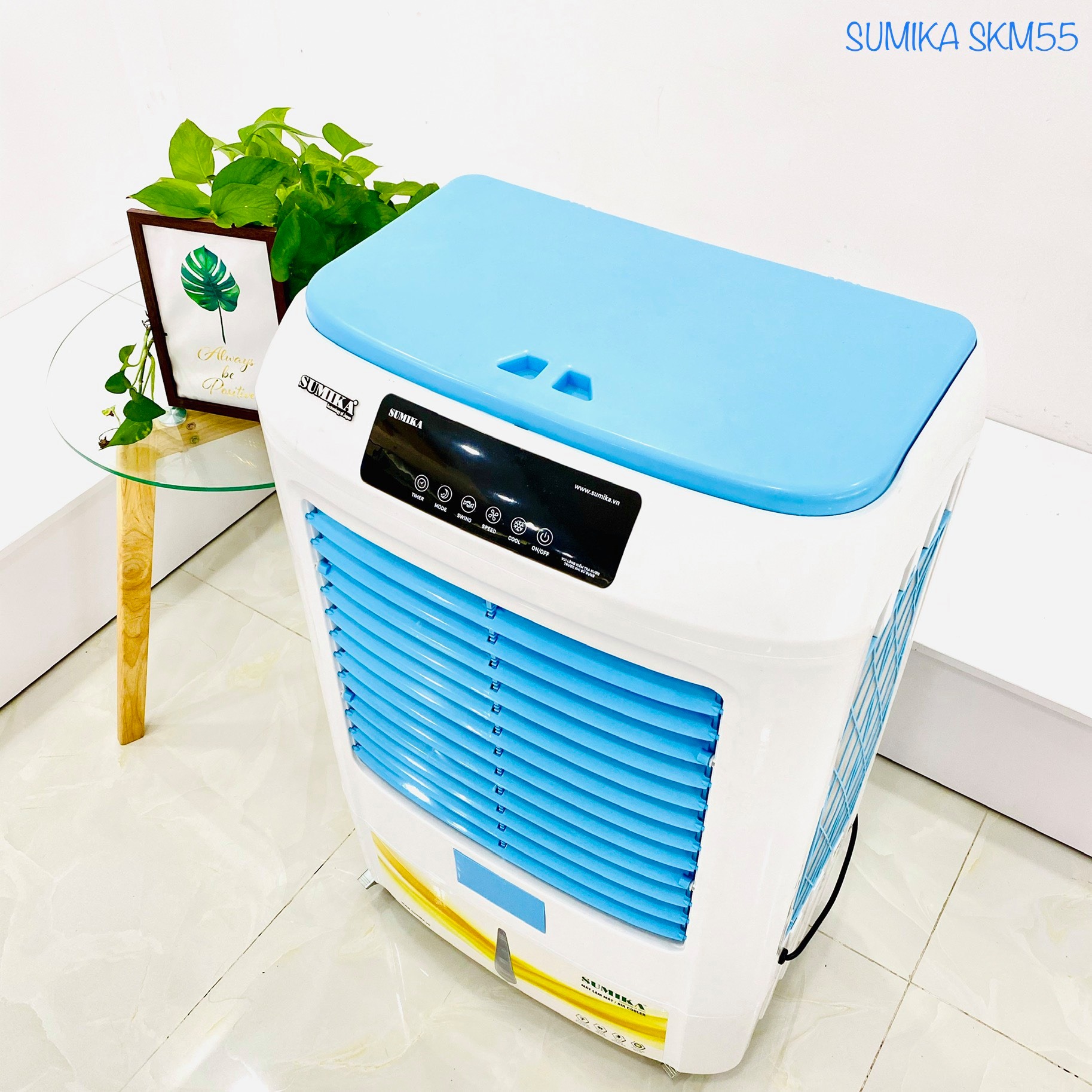 Máy làm mát không khí SUMIKA SKM55 (180W, thùng chứa 40L, có remote) - Hàng Chính Hãng