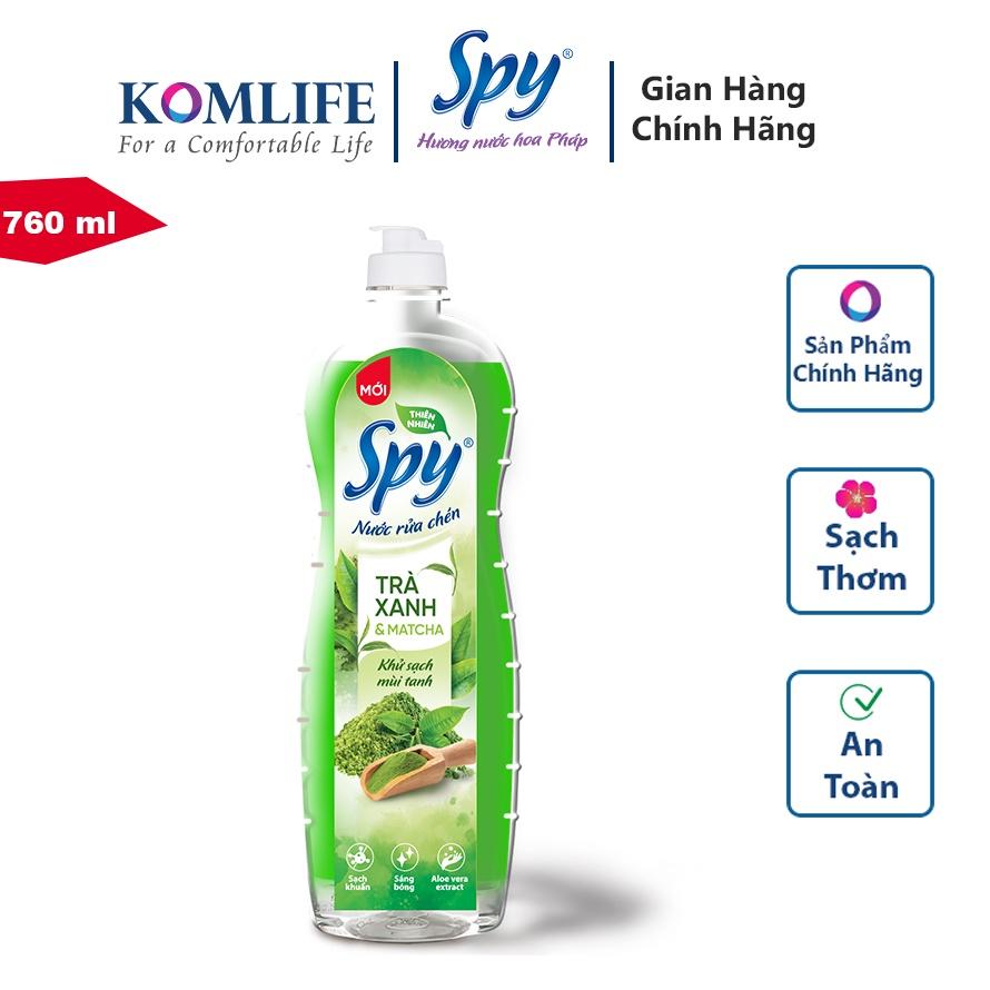 Nước rửa chén bát SPY thiên nhiên 760 ml hương Quế, hương Gừng Sả thơm dịu nhẹ