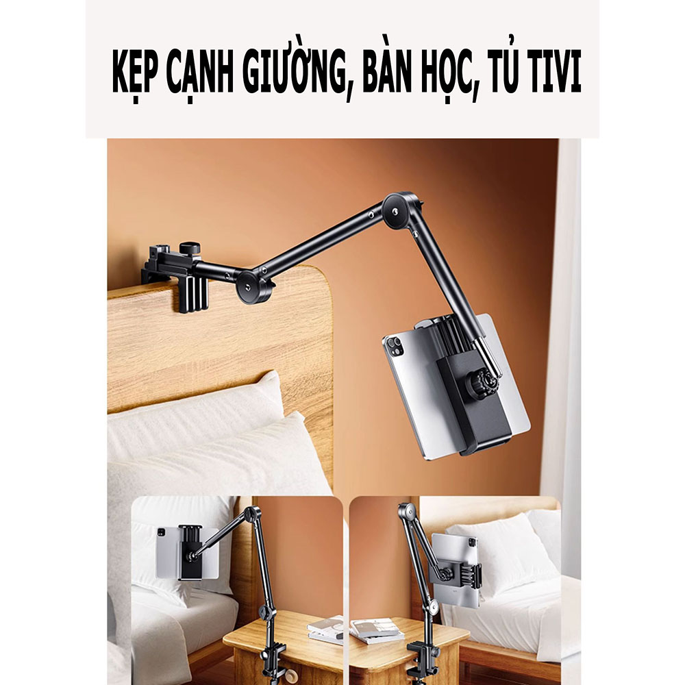 Giá Đỡ Điện Thoại Máy Tính Bảng Kẹp Cạnh Bàn Học; Giá Đỡ Gắn Đầu Giường Ngủ; Cây Xem Phim Quay Phim- hàng nhập khẩu