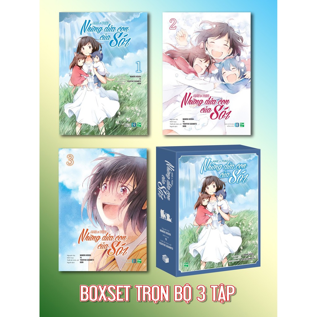 Truyện tranh - Boxset Ame & Yuki - Những đứa con của sói - Trọn bộ 3 tập - IPM