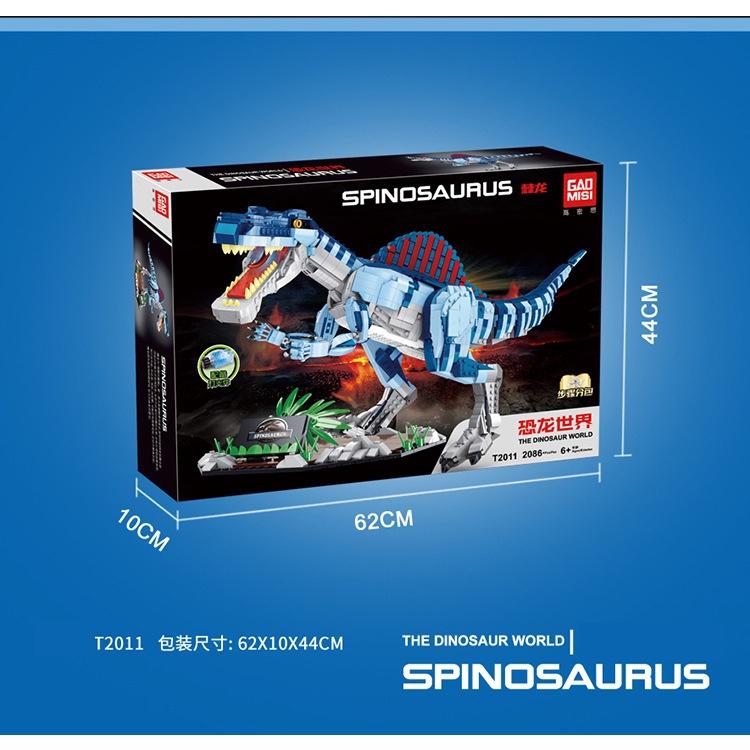 Đồ chơi Lắp ráp Khủng Ăn Thịt Spinosaurus, Gaomisi 2011 Xếp hình thông minh, Sách hướng dẫn, Nhựa ABS an toàn