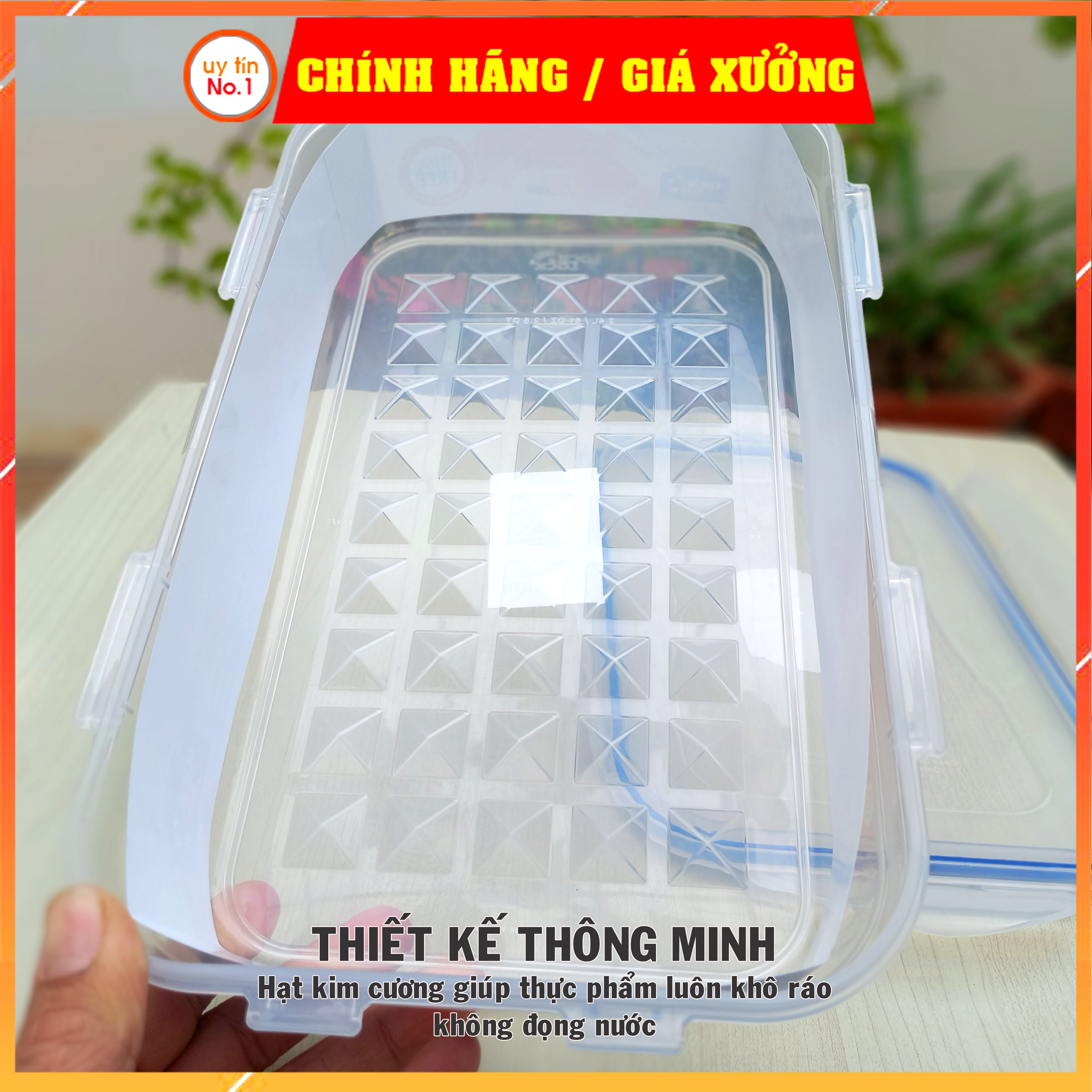 Hộp nhựa đựng thực phẩm LOCK&amp;LOCK chính hãng HPL350 2400ml