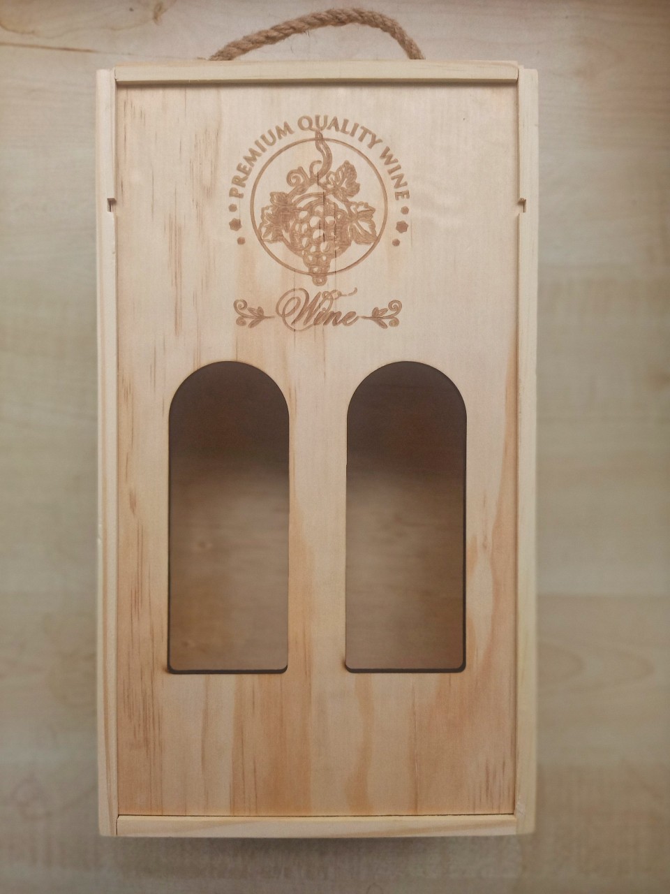 Set hộp gỗ 2 chai vang Ý Segreto