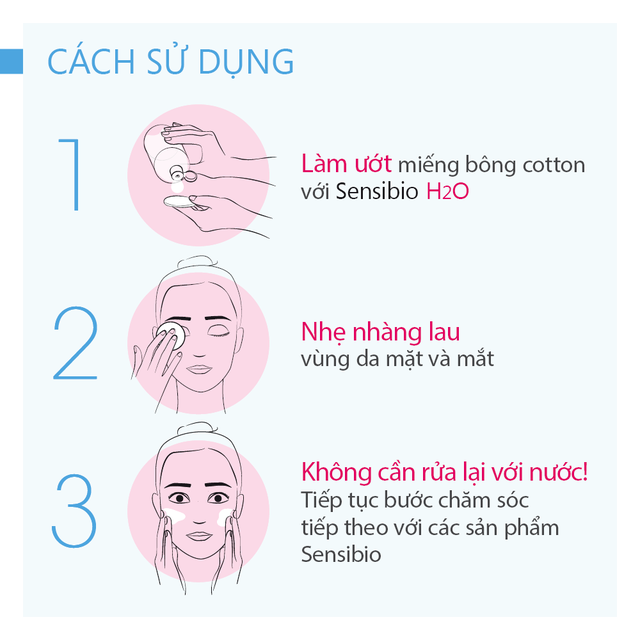 HÀNG NHẬP KHẨU - Bioderma Sensibio H2O Hồng Dung Dịch Làm Sạch Và Tẩy Trang, Nước Tẩy Trang Công Nghệ Micellar - 500ml