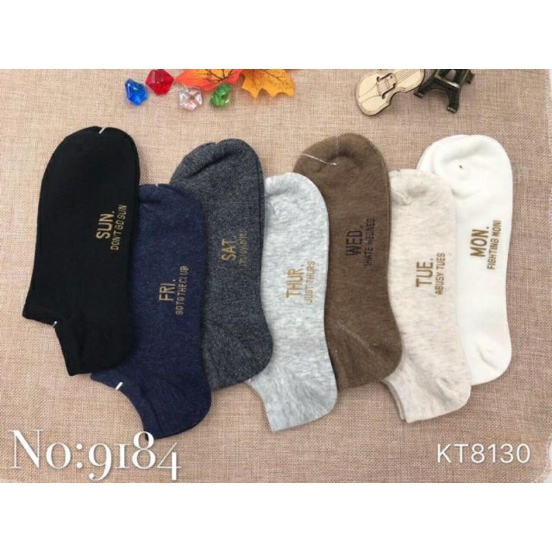 Sét 7 đôi tất tuần nam cổ ngắn