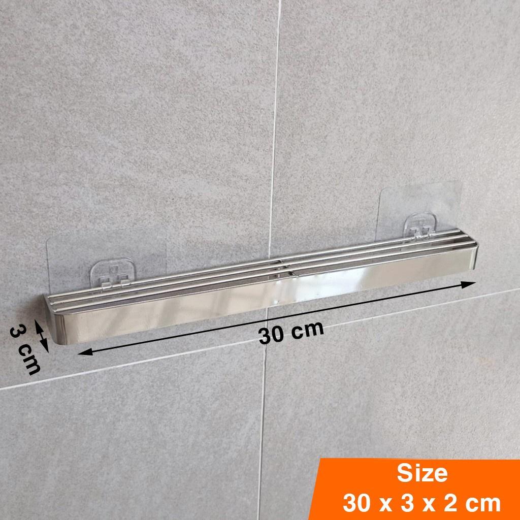 Giá Kệ Để Dao Inox Dán Tường K9, Khay đựng dao 3 ngăn cắm cao cấp chịu lực dụng cụ nhà bếp