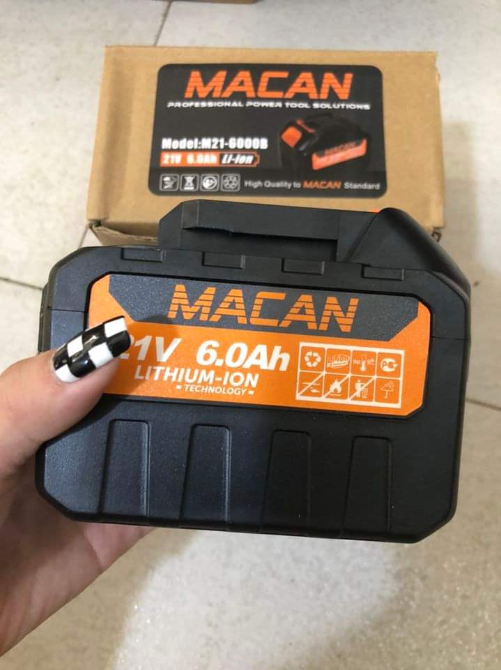 HÀNG CHÍNH HÃNG - Pin MACAN 15 Cell 21V dung lượng cao chân pin phổ thông