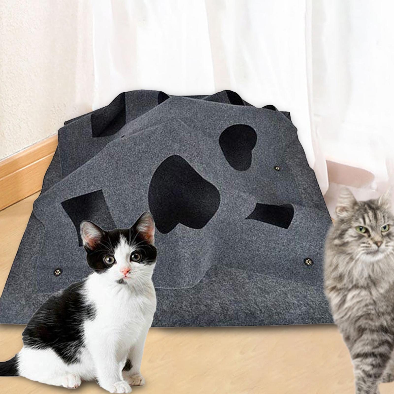 Collapsible Cat Toy Mat, Interactive Hideaway Supplies, Training Mat, Dog Cushion Mattress Blanket for Play Indoor Kitten Small Animals Cats