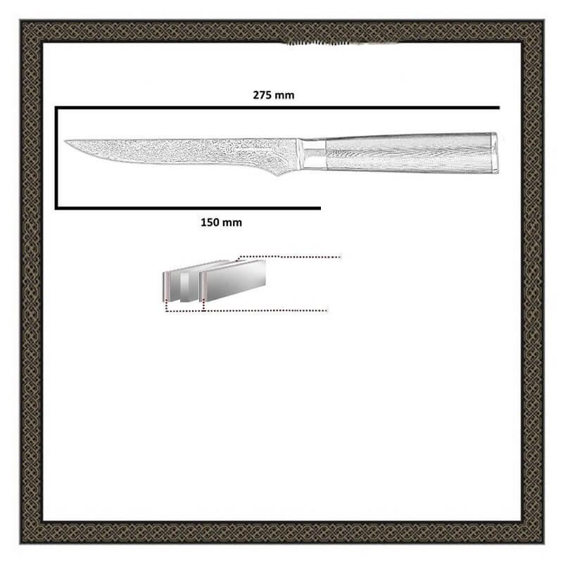 DAO - DAO BẾP NHẬT BẢN CLASSIC BONING THÉP DAMASCUS MÃ MDT120 VNS