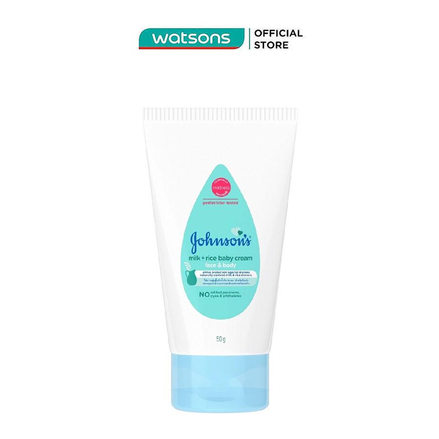 Kem Dưỡng Ẩm Johnson'S Milk + Rice Baby Cream Face &amp; Body 50g
