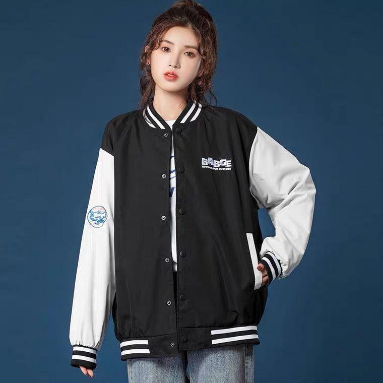Áo Khoác Bomber Vải Dù Nút Bấm Lên Đồ Cực Đẹp Cực Hút Babge Kd59