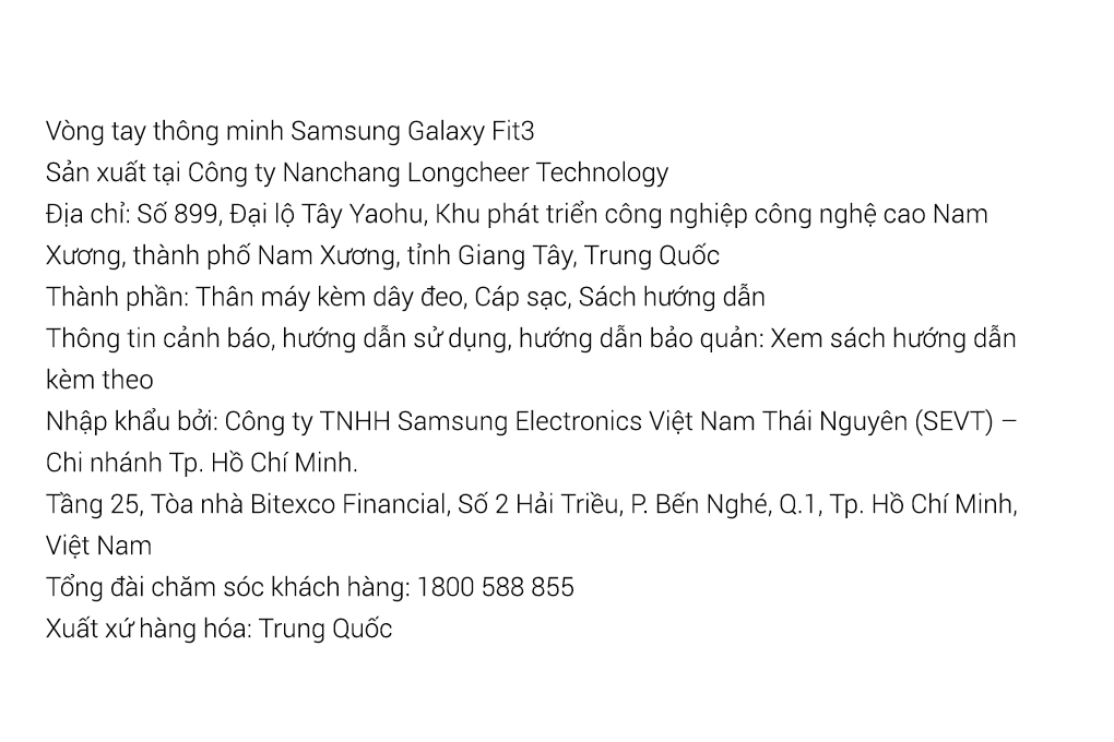 Vòng tay thông minh Samsung Galaxy Fit3-hàng chính hãng