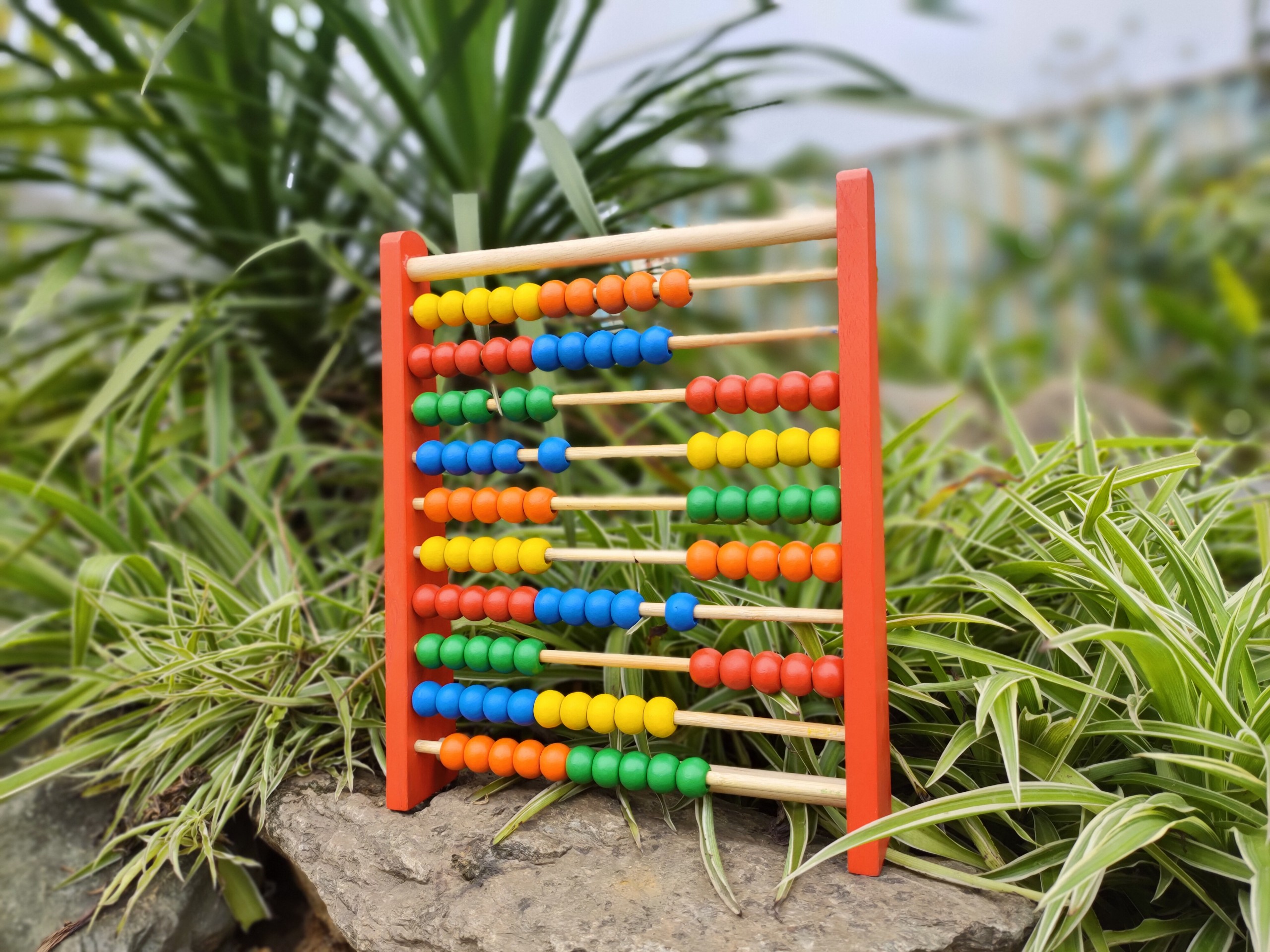Đồ chơi gỗ - Bảng tính toán học bằng hạt gỗ - Bàn Tính Hạt Gỗ Học Toán Cho Bé - que tính