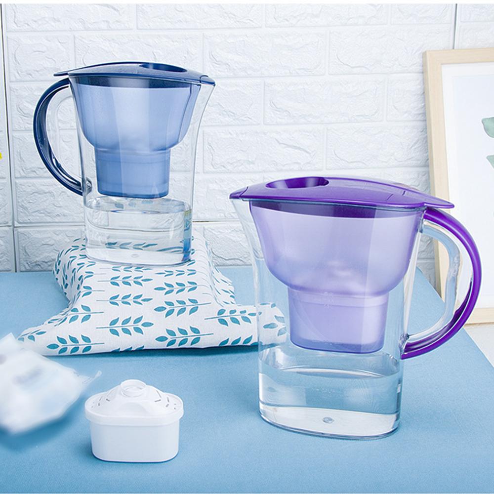 Bình lọc nước gia đình trong suốt 2.5L với lõi lọc bằng than hoạt tính