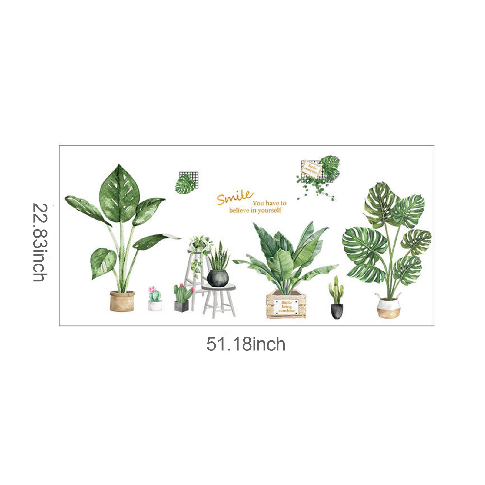 Decal Dán Tường Có Thể Tháo Rời Vinyl Tường Nghệ Thuật Trang Trí Cho Nhà Chủ Đề Chậu Cây cảnh