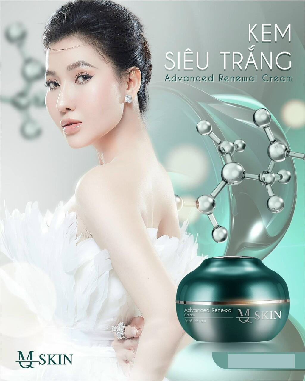 Kem Siêu Trắng MQ SKIN Giúp Làm Trắng Da Ngăn Ngừa Nám Xạm Da ADVANCED RENEWAL CREAM