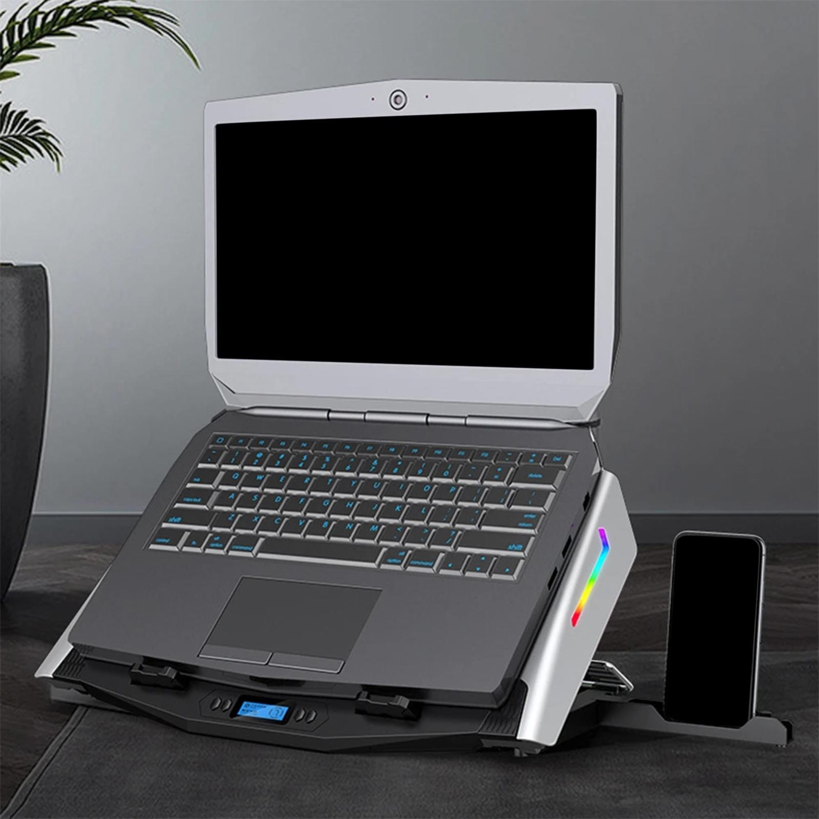 Laptop Cooler Cooling Pad Stand Adjustable Fan For Game PC Notebook