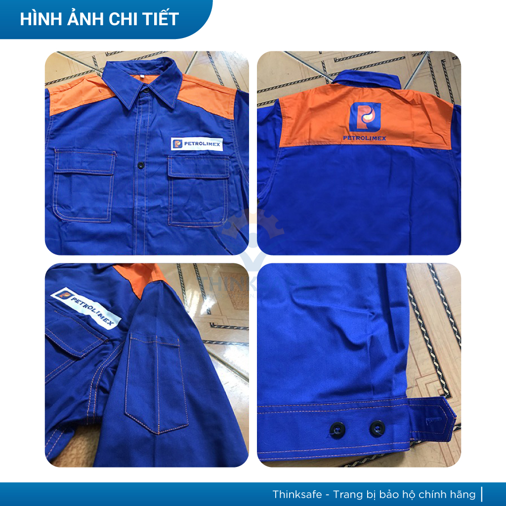 Quần áo xăng dầu Petrolimex đồng phục Bảo Hộ Lao Động tiêu chuẩn vải Kaki chống nóng, thấm hút mồ hôi XD01