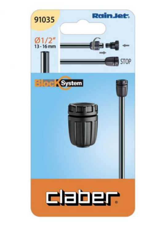 Nút bịt ống Claber 1/2" khớp nối ren vặn 91035