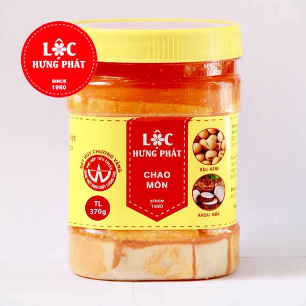 Chao môn, chao môn đậu nành cao cấp siêu béo Hưng Phát hũ 370g hương vị đậm đà và quà tặng đáng giá