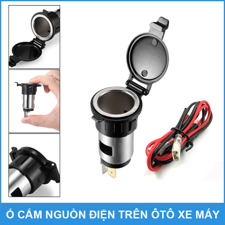 Ổ cắm nguồn điện ôtô xe máy 12V 24V 120W