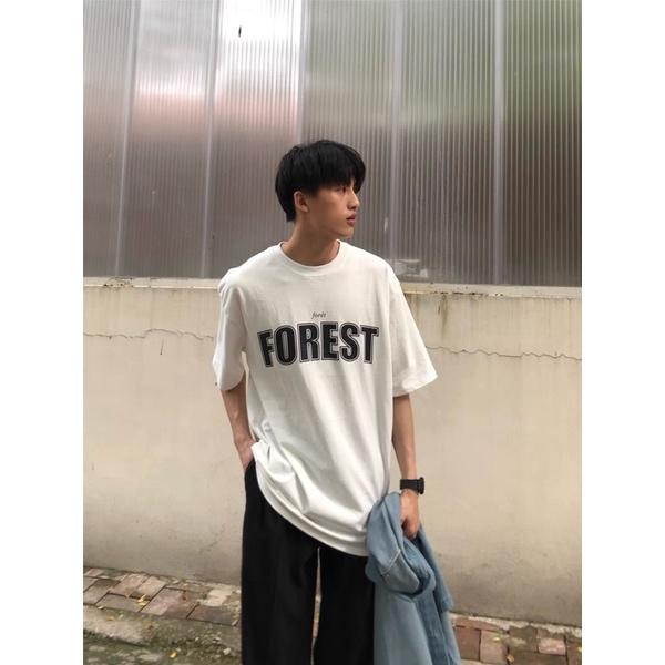 áo thun nam nữ - áo phông tay lỡ forrest chất vải cotton form unisex thời trang hot