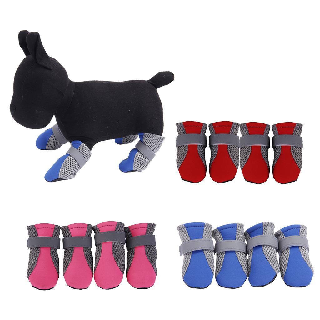 S/M/L Skid-proof Pet Dog Shoes, Puppy Boots Booties, Pets Paw Protector Red S