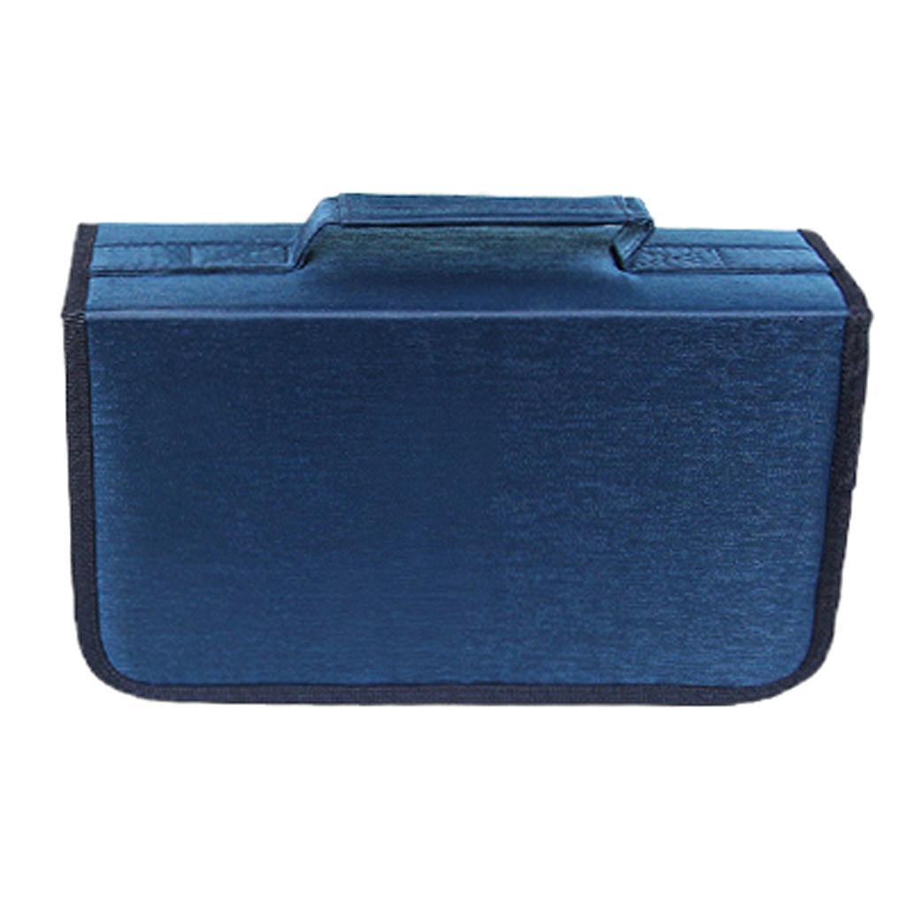 2Pcs CD DVD Case Game Disk Carrying Case Zipper Storage Bag for Office