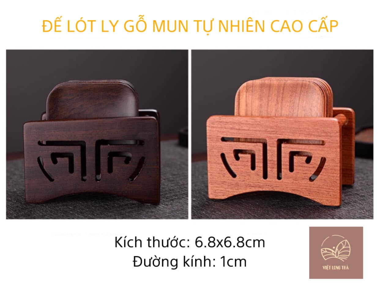 ĐẾ LÓT LY GỖ MUN TỰ NHIÊN CAO CẤP - TRÀ CỤ BÀN TRÀ