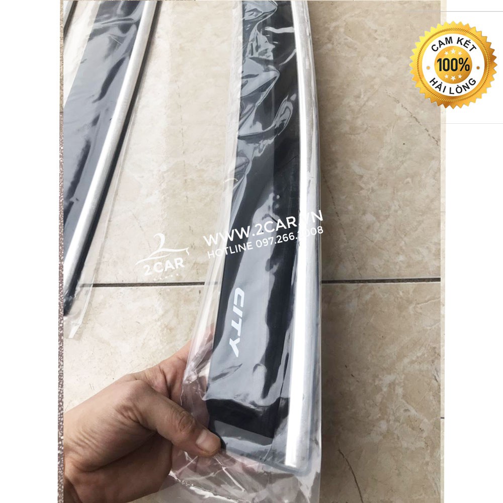 Vè che mưa xe Honda City đời 2021 - 2022 chỉ inox cao cấp nhất thị trường - Giá 1 bộ