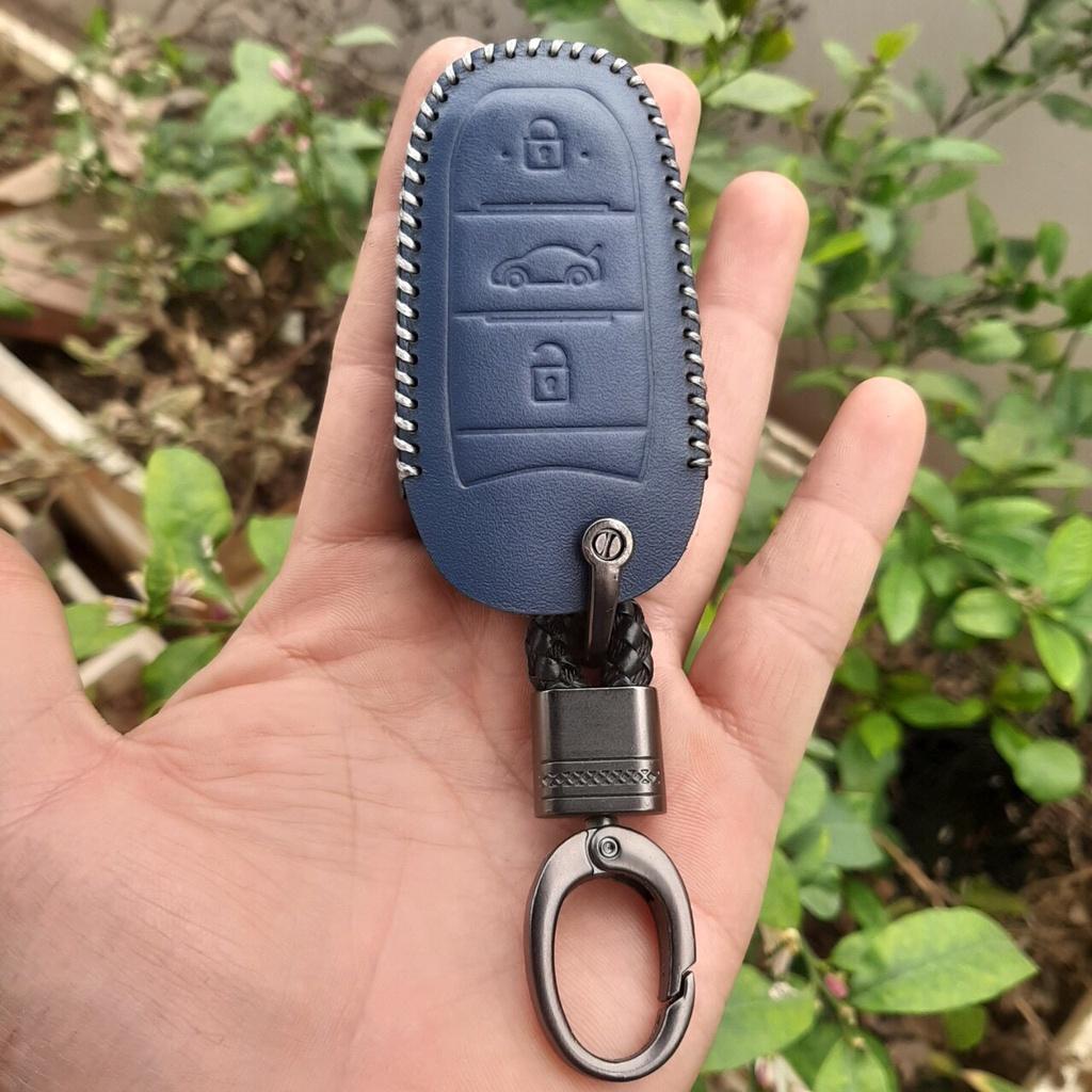 Bao Da Chìa Khoá Peugeot 2008,3008,5008. Da Bò Nhập Khẩu ITALIA, Khắc Tên, Số ĐT Chủ Xe