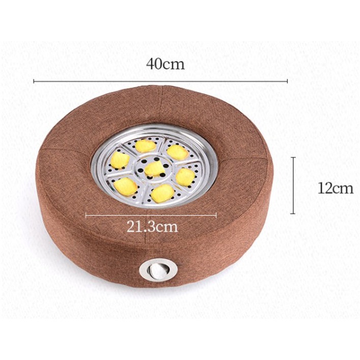 Đệm Xông Ngải Cứu Điều Chỉnh Nhiệt Độ, Ghế Xông Ngải Cứu Kèm Ngải đoạn 108 viên, Ga Bọc Vệ Sinh Sang Trọng