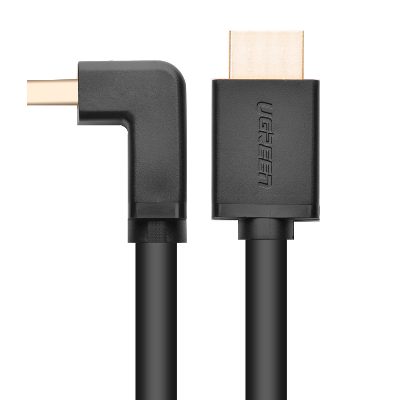 Cáp HDMI bẻ góc vuông 90 độ dài 2m UGREEN HD103 10173 - Hàng Chính Hãng