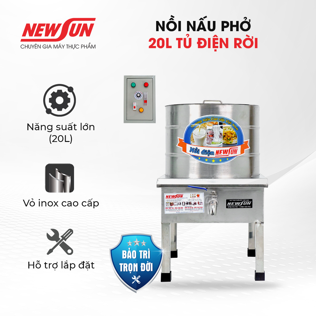 Nồi Nấu Phở Điện Tủ Điện Rời NEWSUN - Hàng Chính Hãng