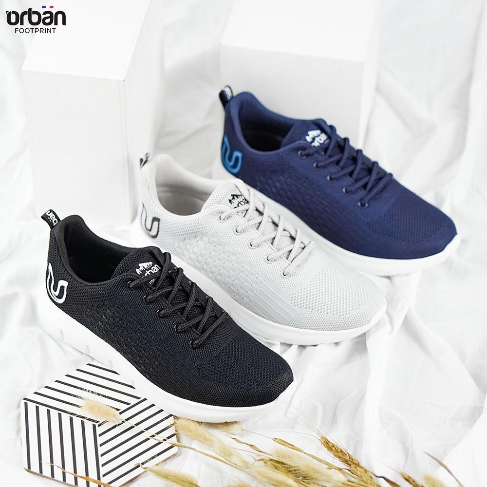 Giày thể thao nam cao cấp Urban TM2123 full màu- đen - ghi- xanh chàm